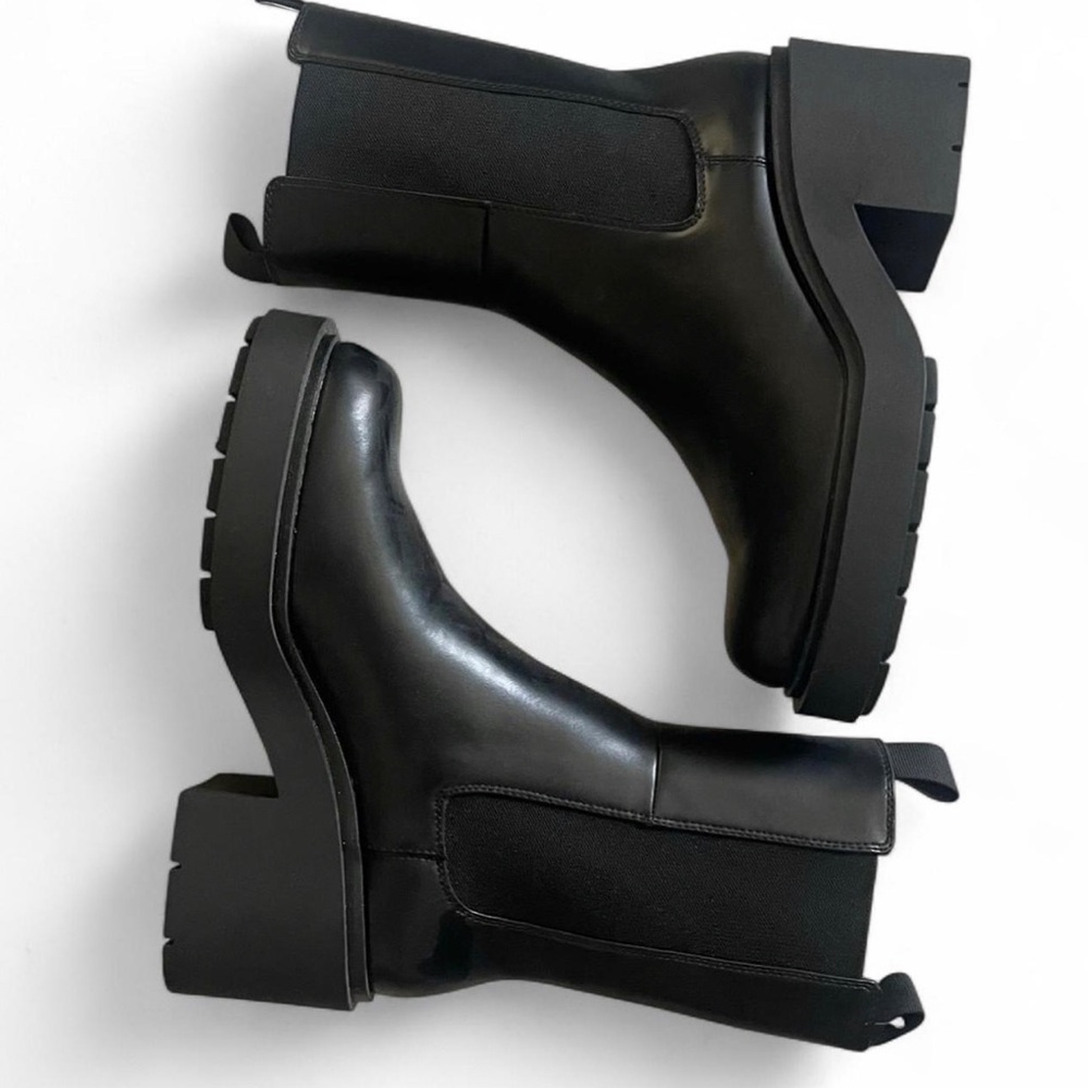 Classic Black Chelsea Lug Sole Boot - Women's